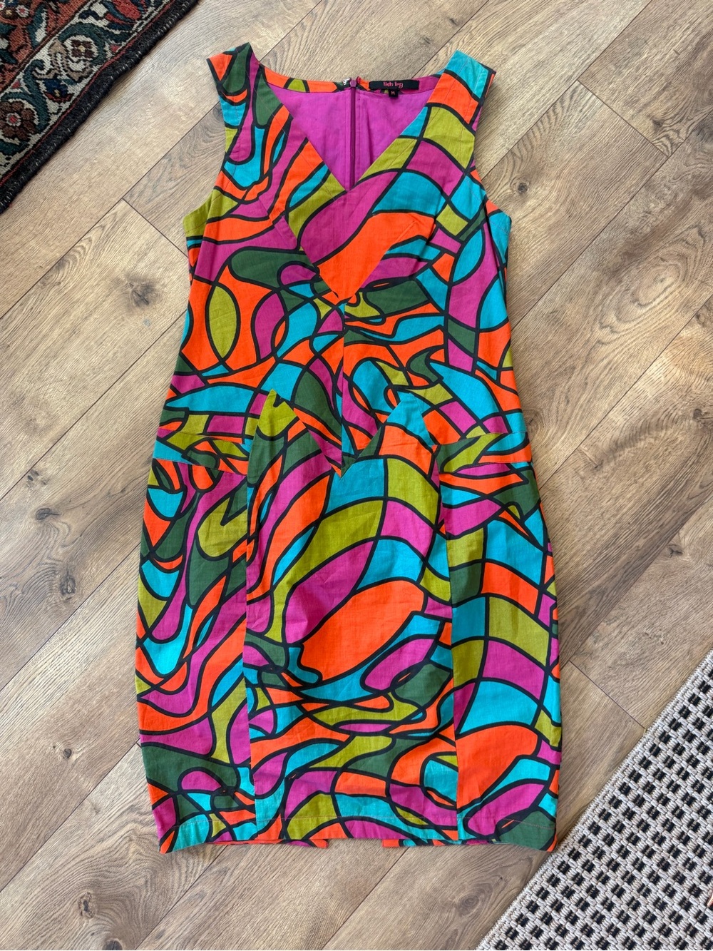 Bright Abstract Print Sheath Dress - Anthropologie Glass Glow by Fish Fry